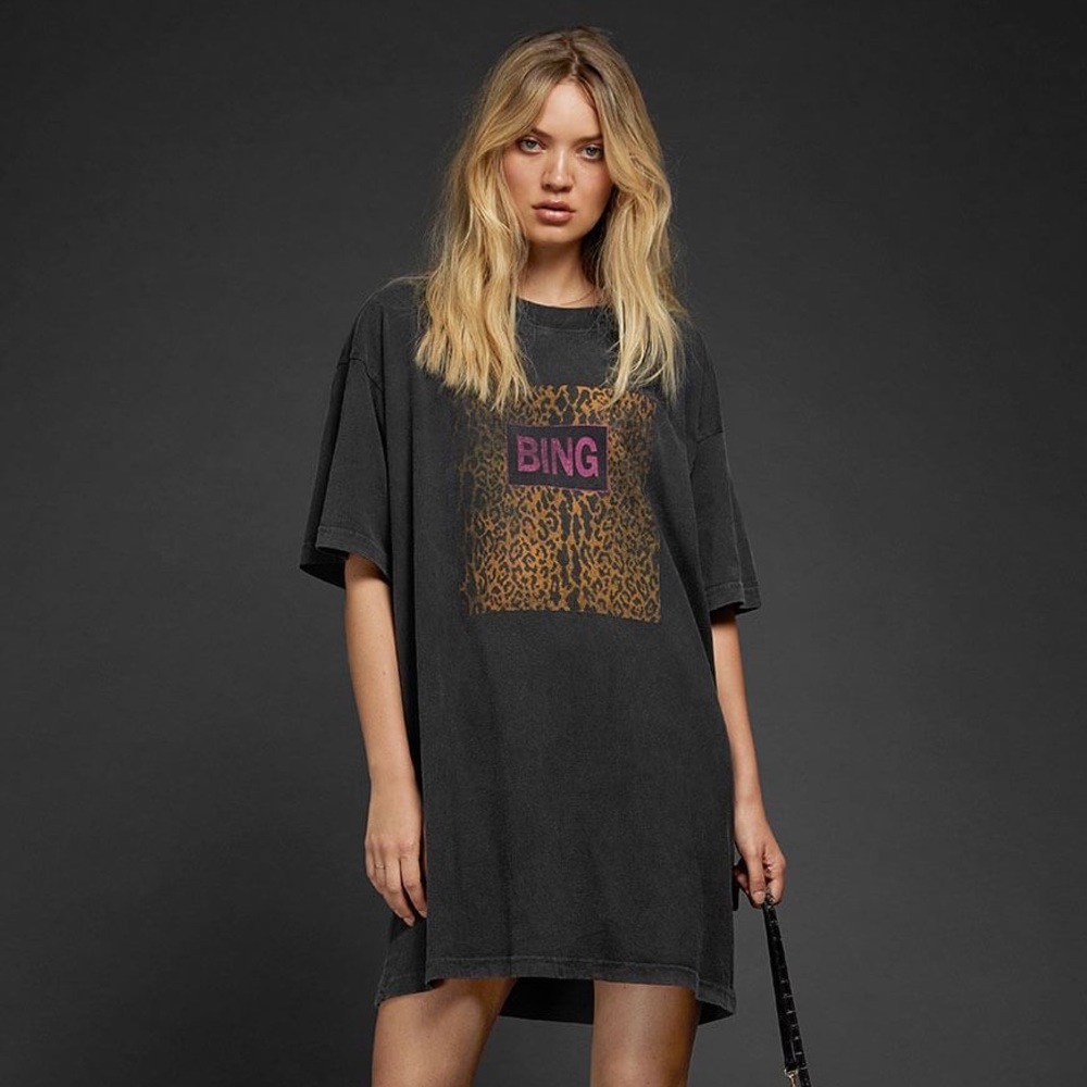 Harley Tee Dress in Charcoal